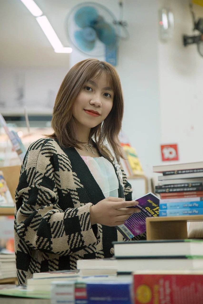 女孩, 書店, 超市, 購物中心