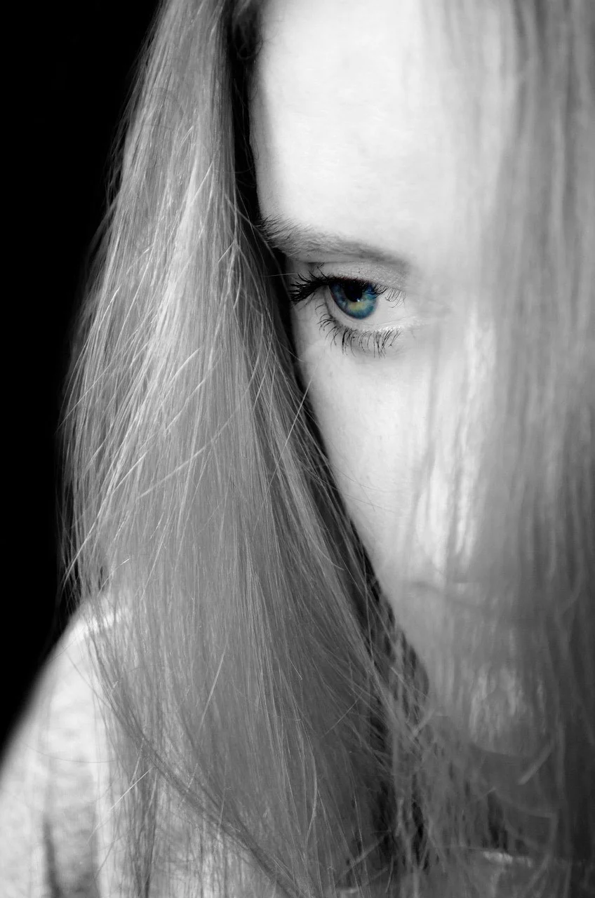 sad, woman, mood, sadness