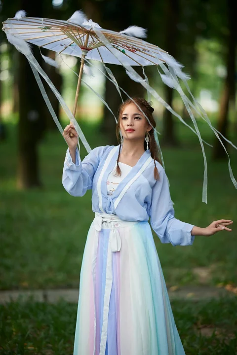 女人, 雨傘, 復古, 時髦