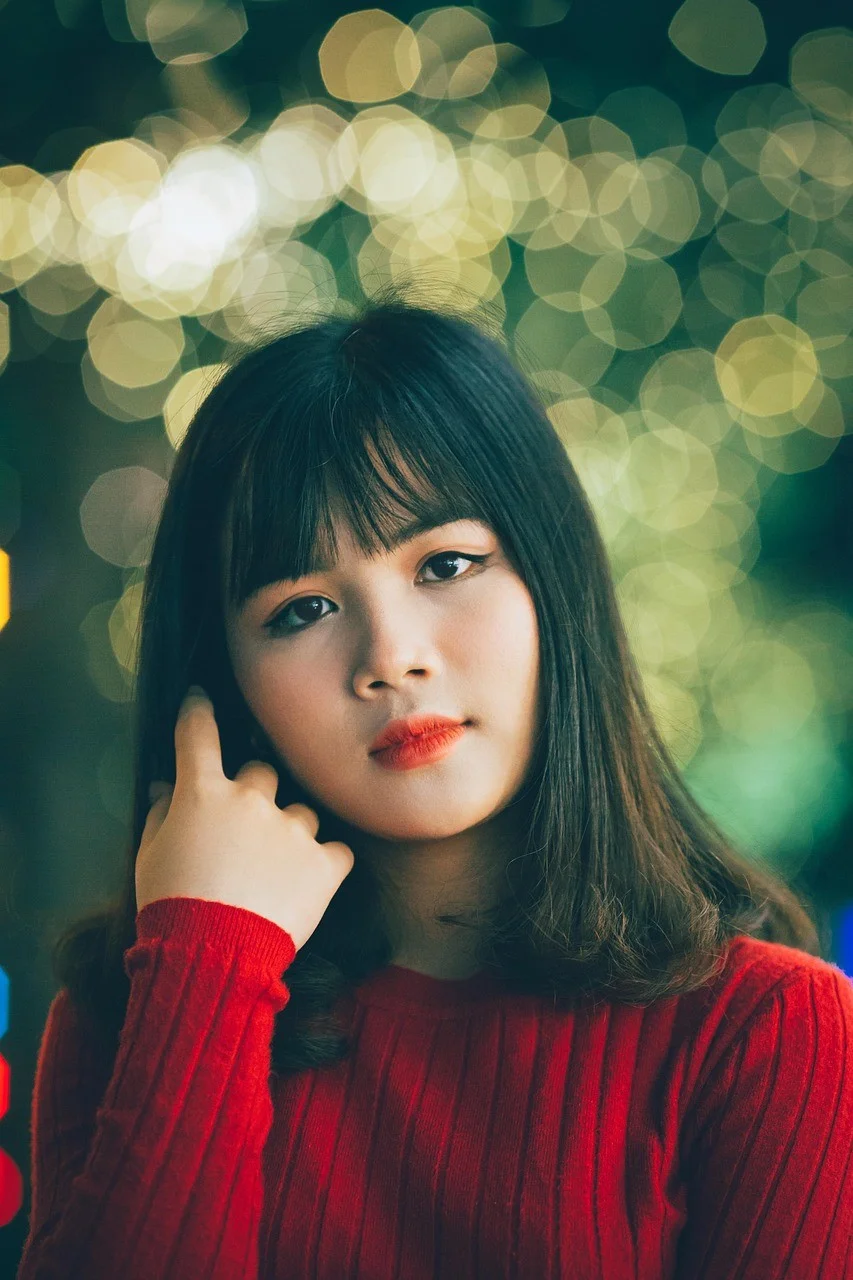 女人，模特，肖像，姿势