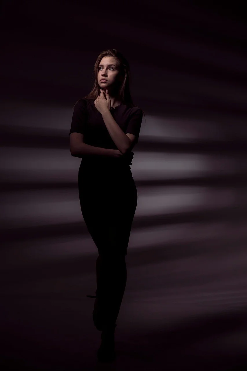 woman, model, shadows, young woman