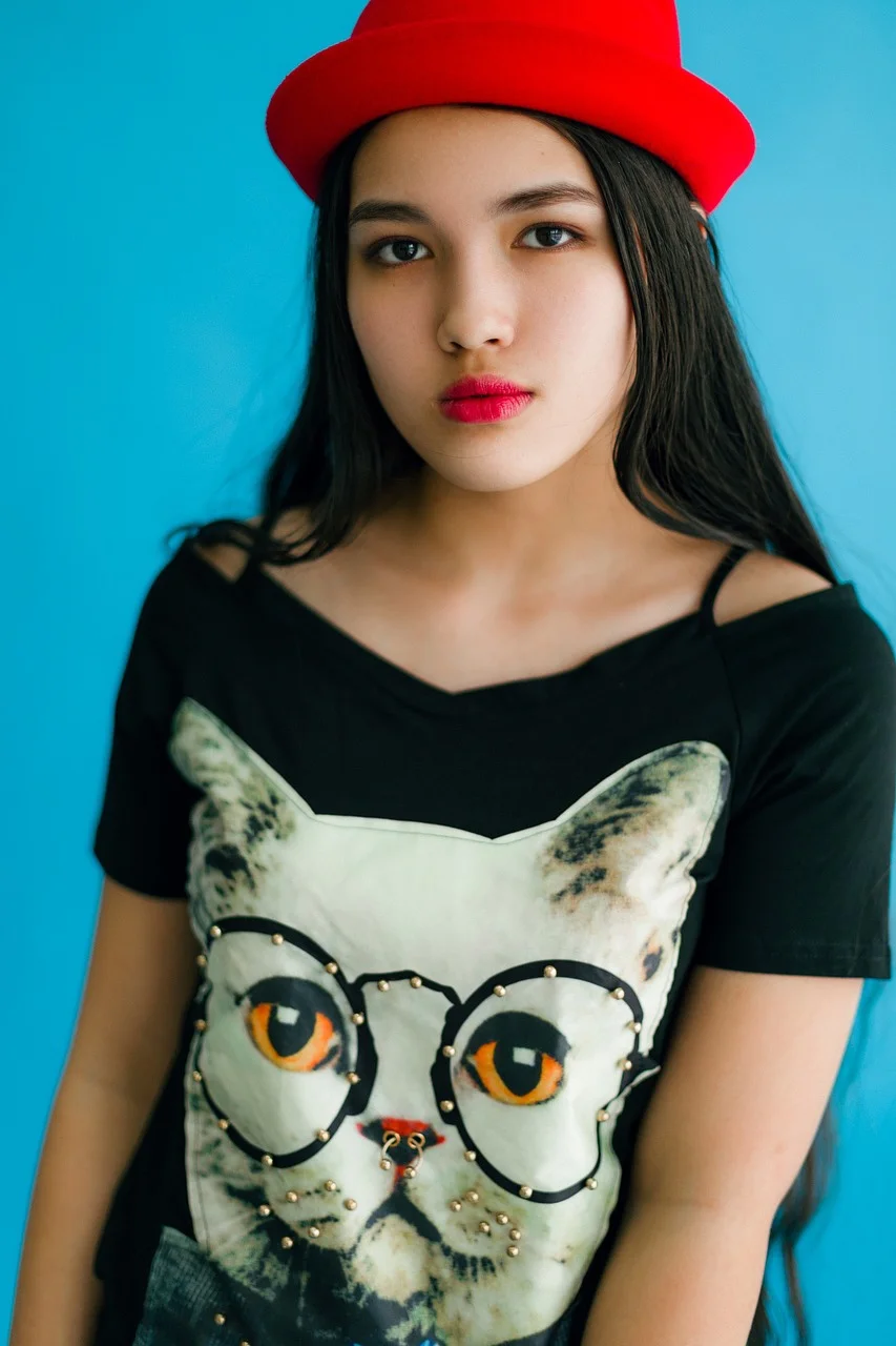 portrait, lovely, young, fashion