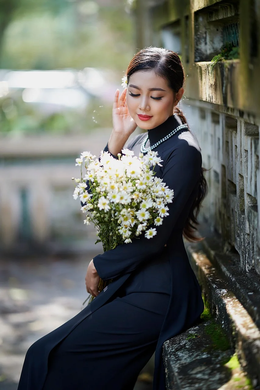 女性, 花, 美, モデル