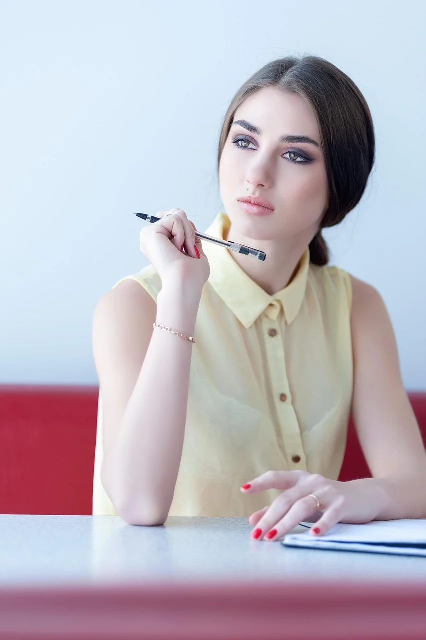 woman, beauty, model, thinking