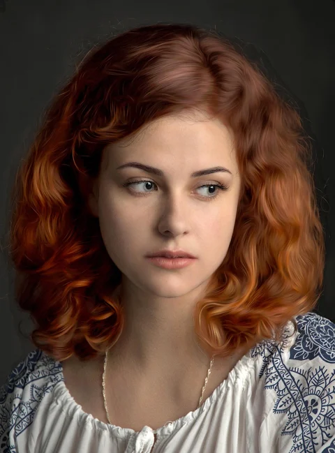 girl, woman, portrait, ruda