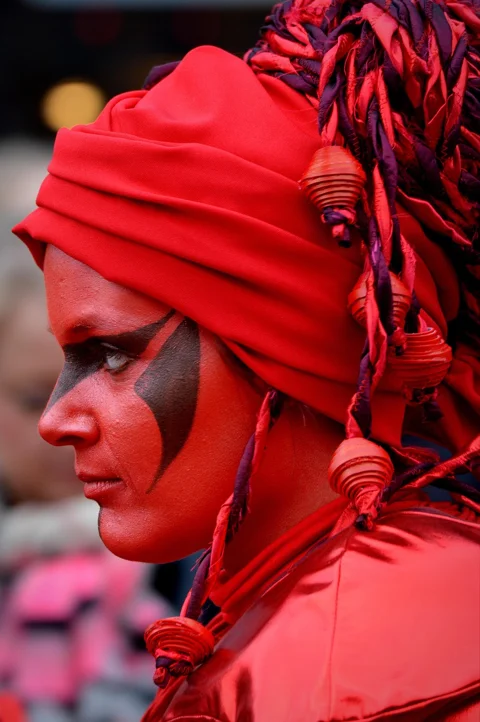 woman, carnival, decoration, face paint