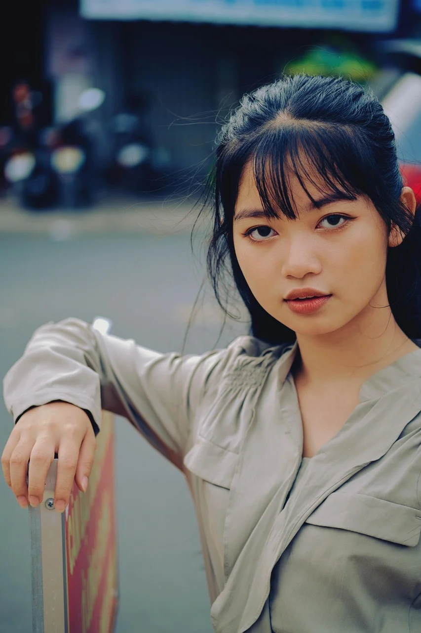 女人、模特、肖像、姿势