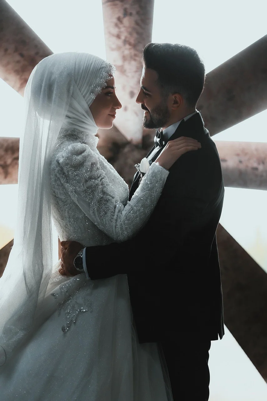 bride, groom, couple, love