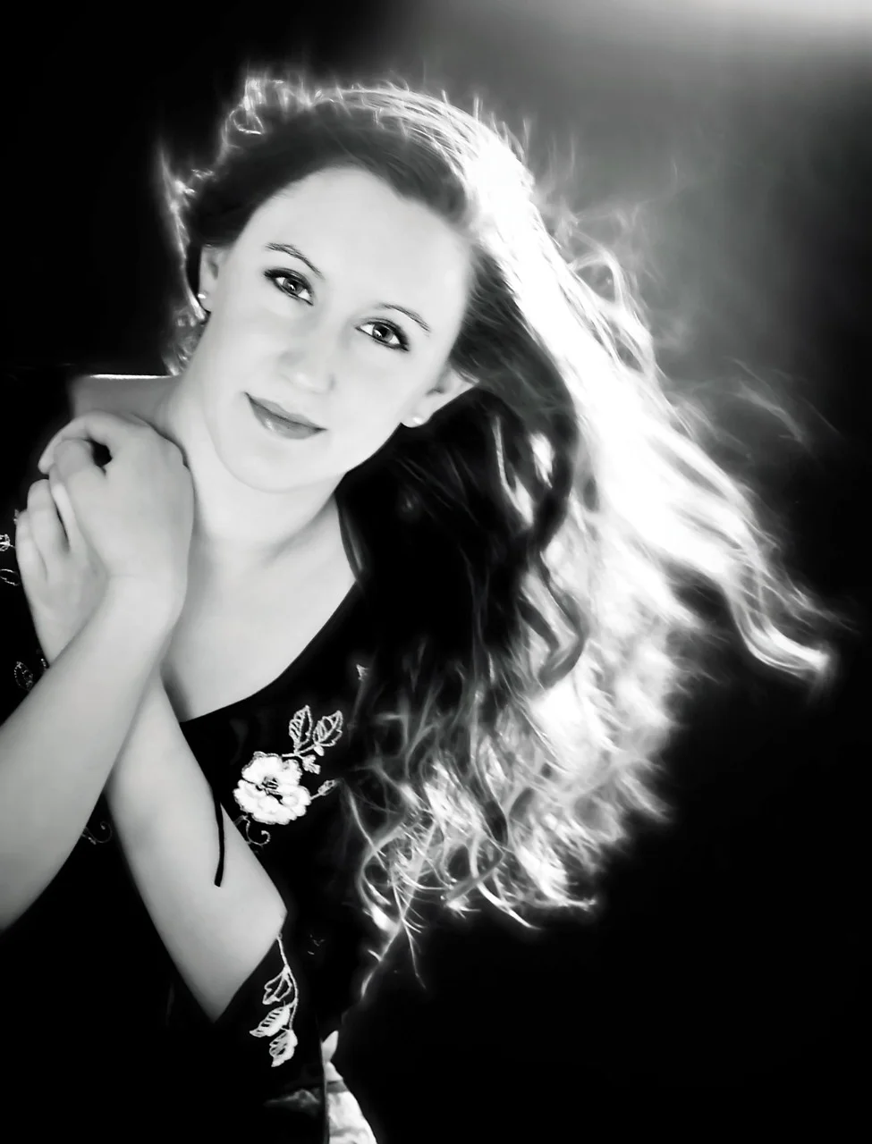 glamour, beautiful woman, black and white, model