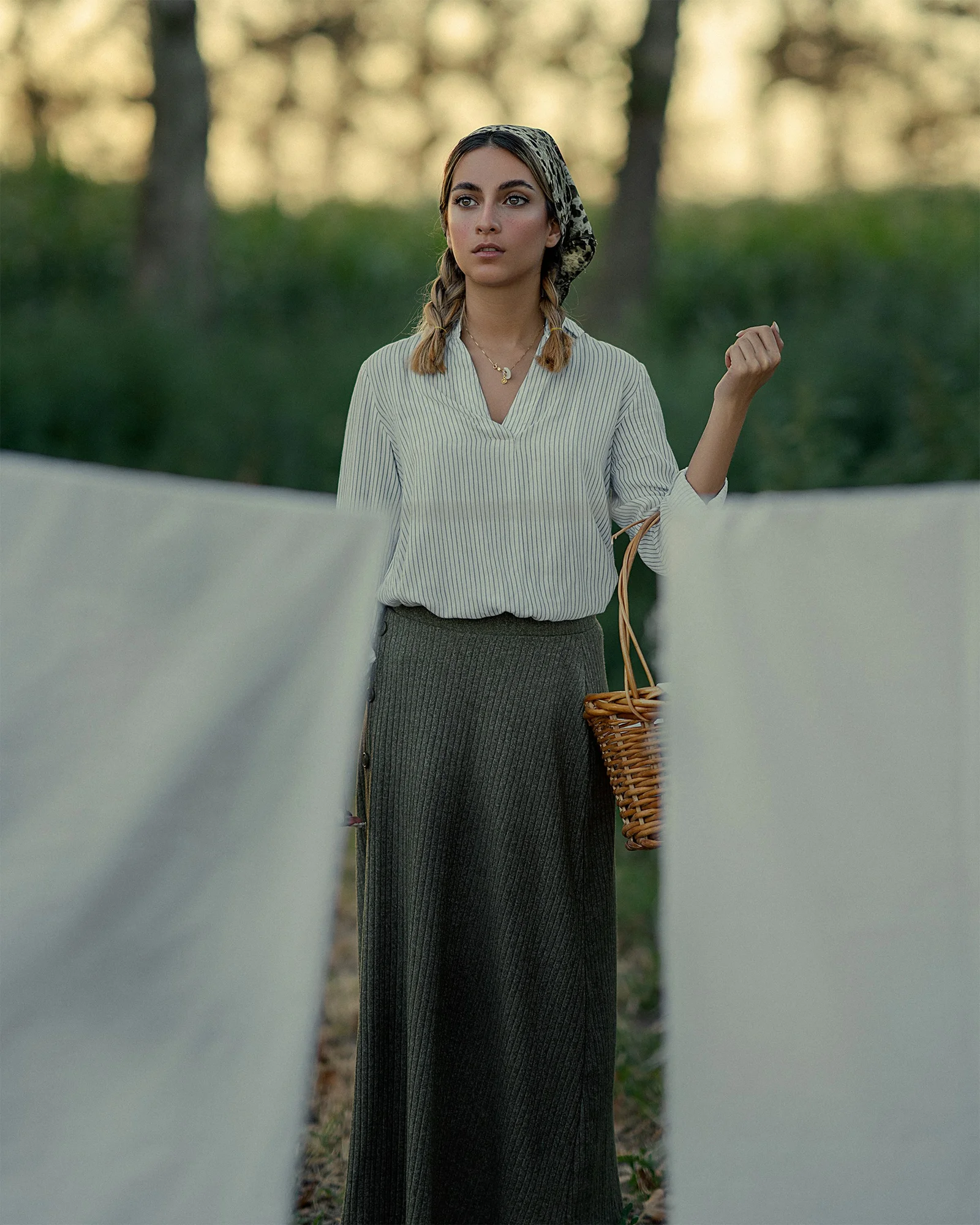 a woman wearing a dress
