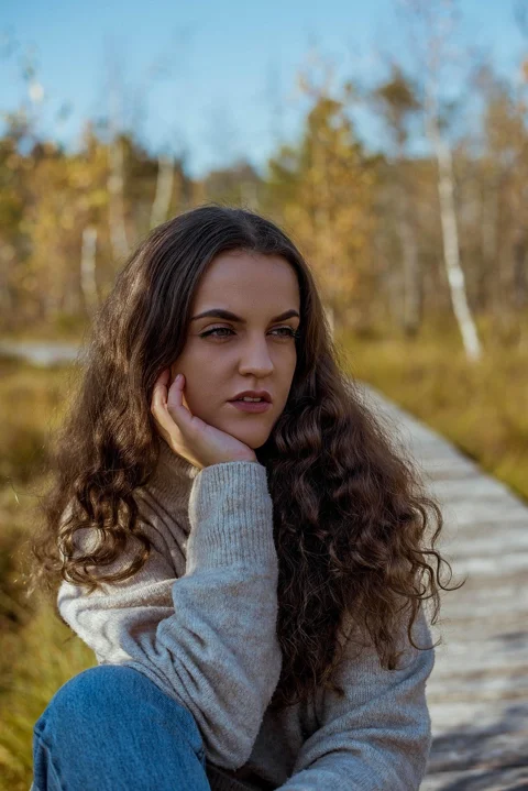 woman, beauty, outdoors, casual