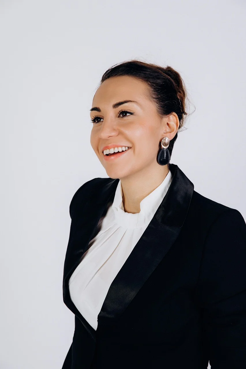 woman, professional, smile, smiling