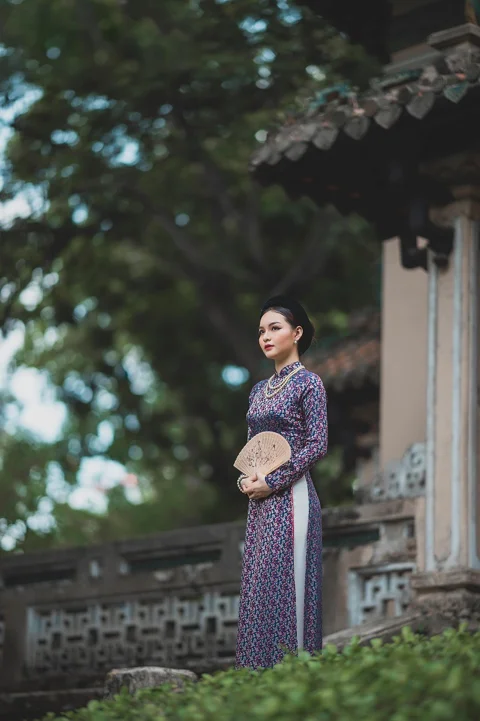 女性、アオザイ、モデル、アジア系
