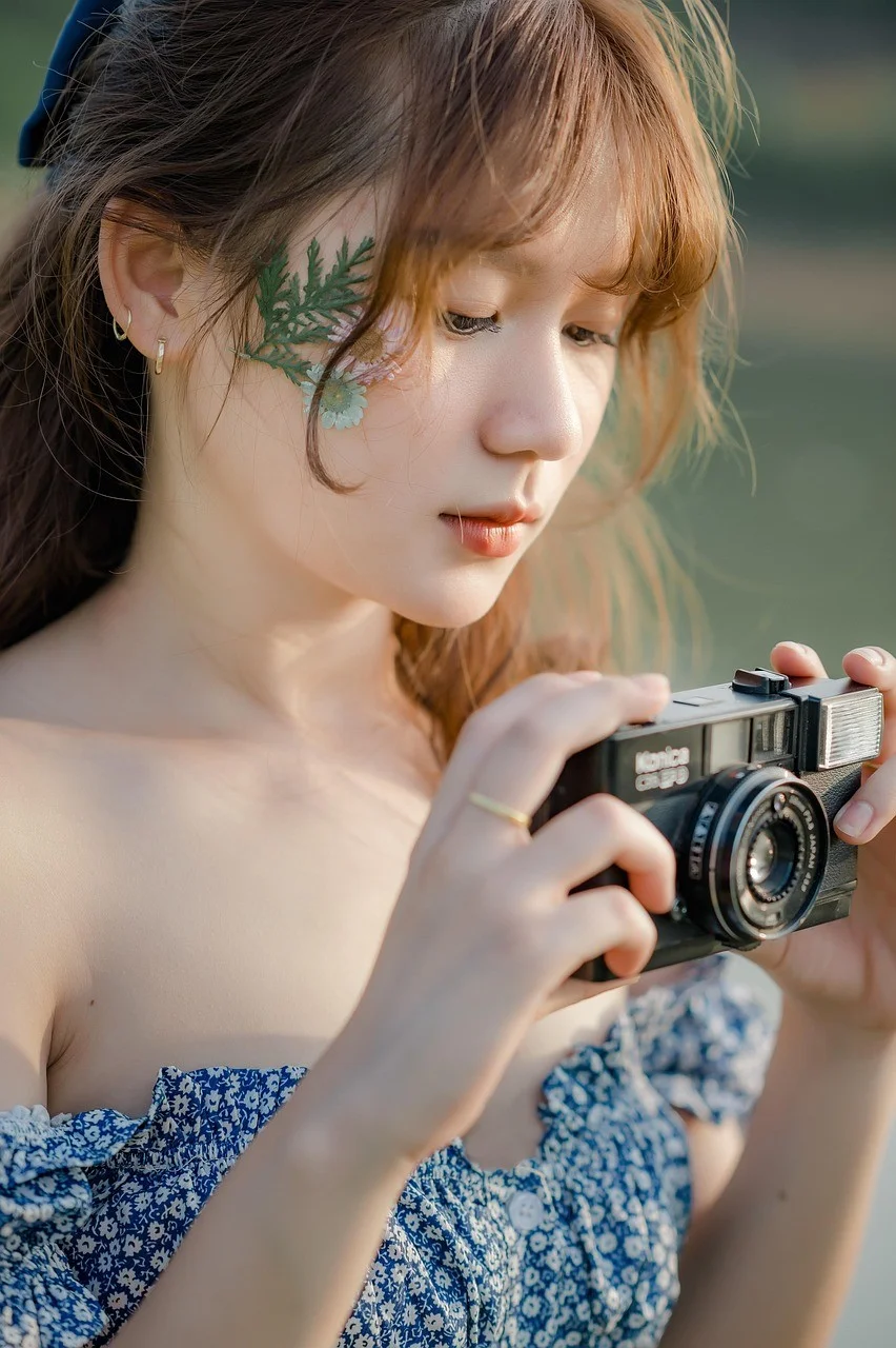 여성, 모델, 카메라, 인물 사진