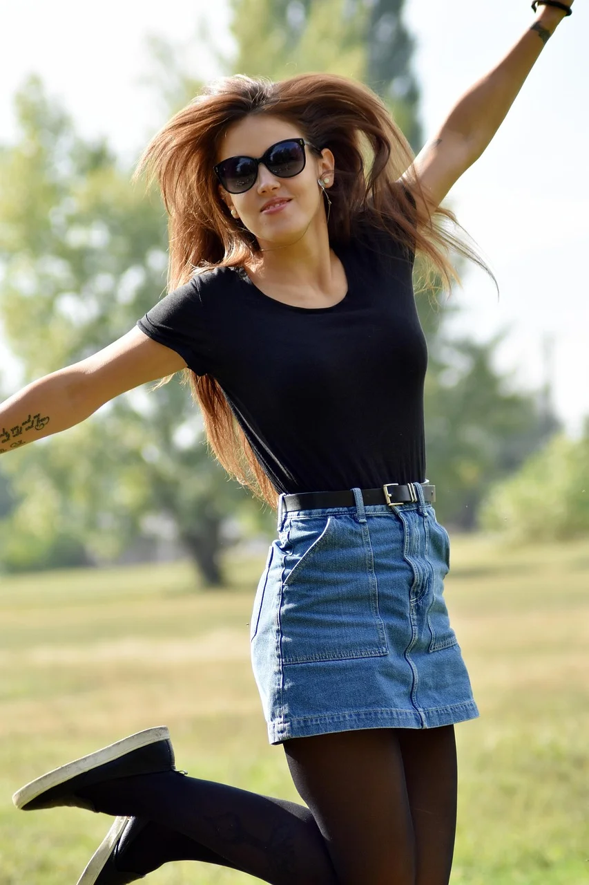 girl, jump, fashion, beauty