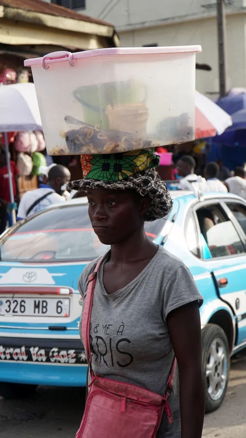 street vendor, factory girl, taxi, question