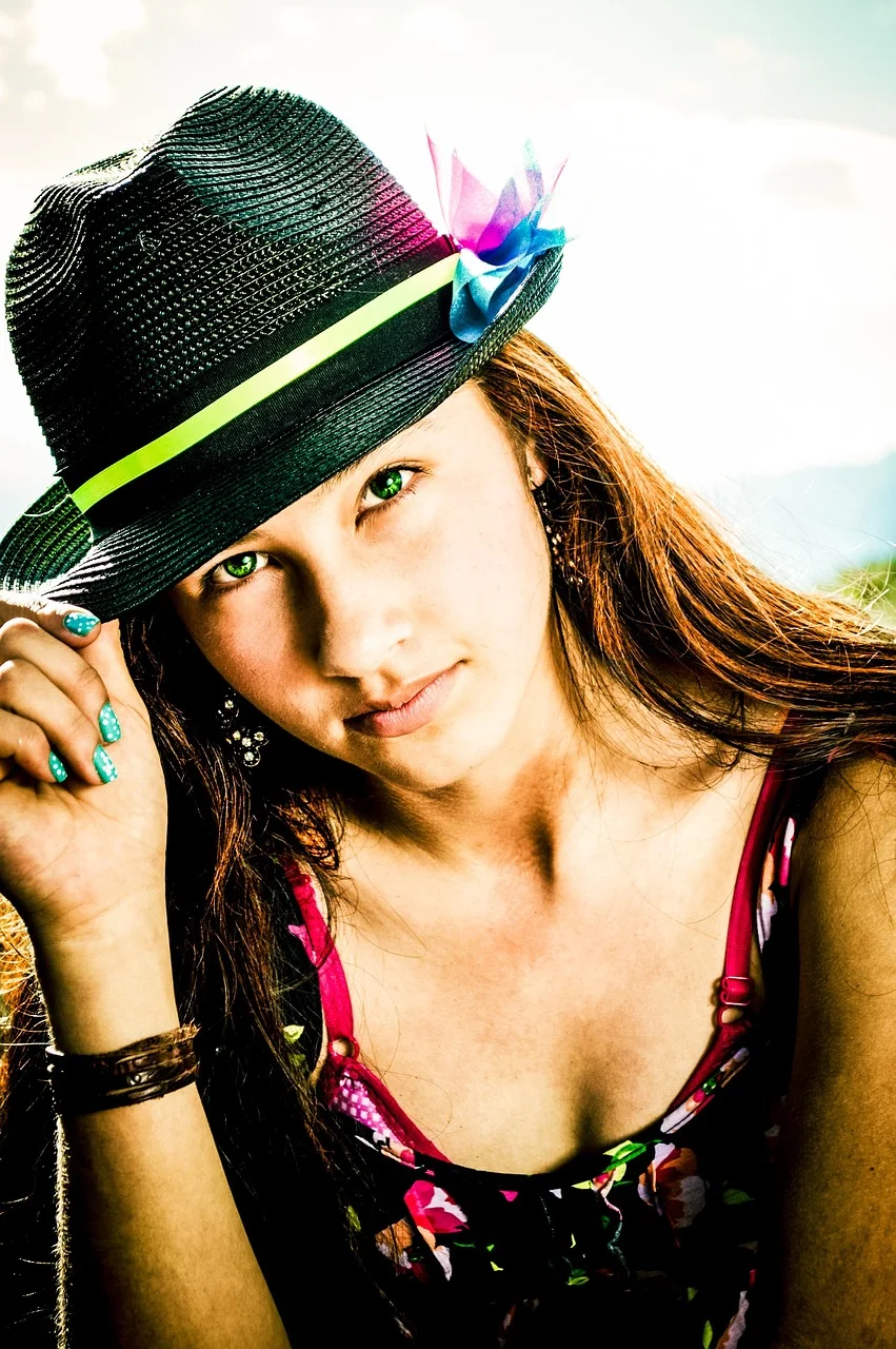 redhead, woman, beauty, face