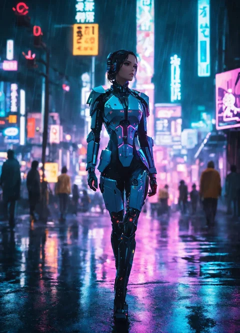 ai generated, woman, robot, cyborg