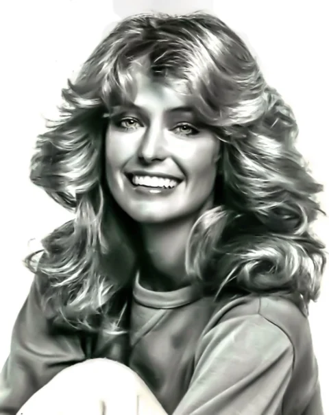 farrah fawcett, 70's icon, female, portrait