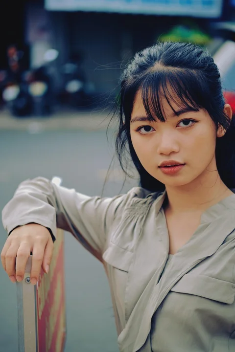 女人、模特、肖像、姿势