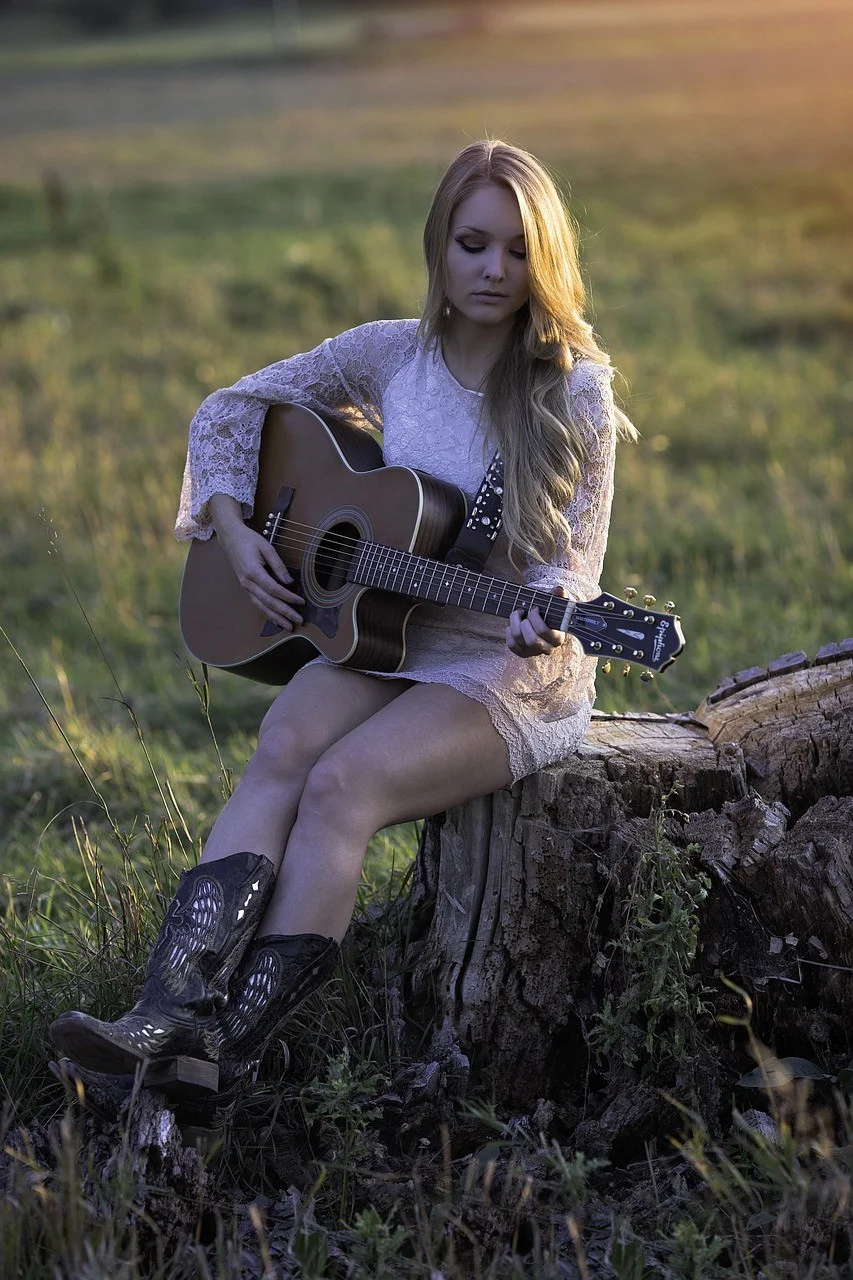 model, guitar, country, acoustic