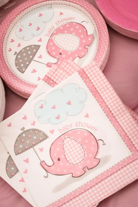 baby shower, girl, pink, decorative