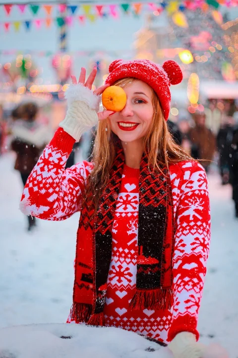 woman, winter, fashion, portrait