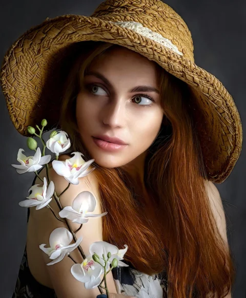 girl, woman, hat, beauty
