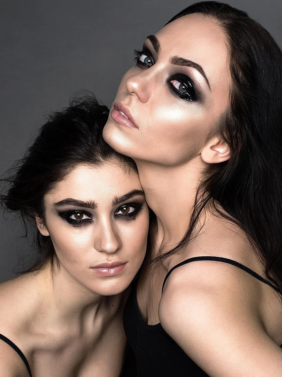 girls, beauty, makeup, dark