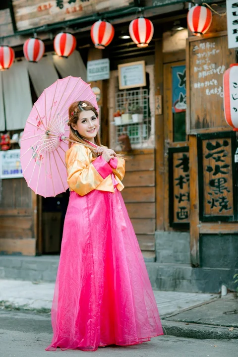 korean, girl, portrait, hanbok