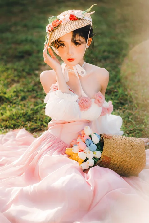 女人, 新娘, 模特, 婚纱
