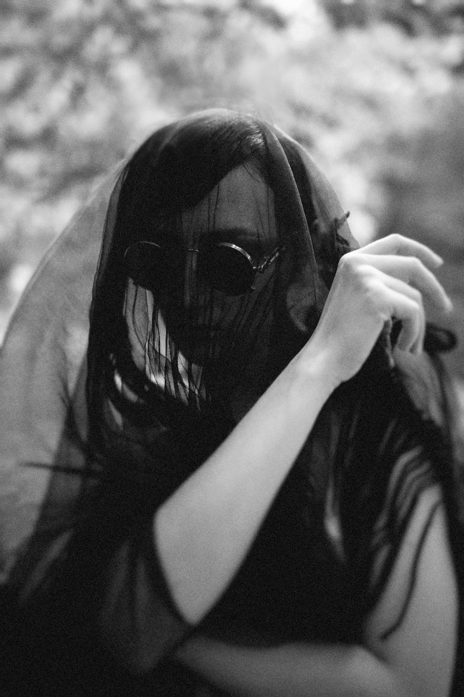 a person wearing a mask