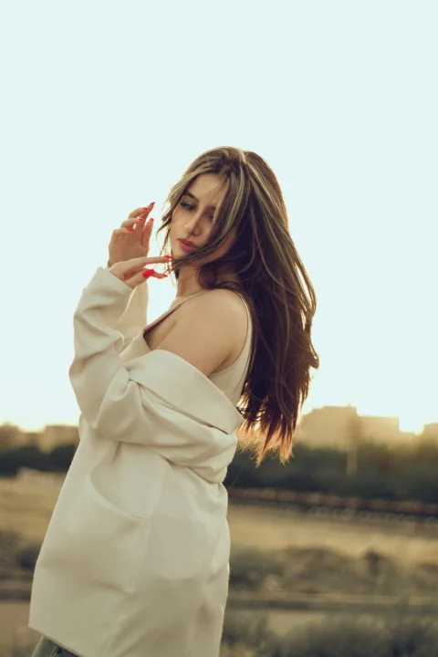 a woman posing for a picture