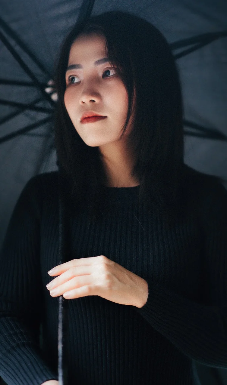 woman, model, umbrella, fashion
