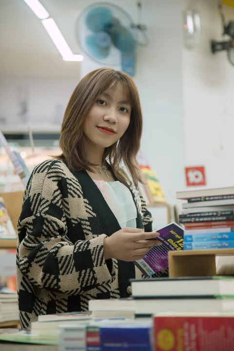 女孩, 書店, 超市, 購物中心