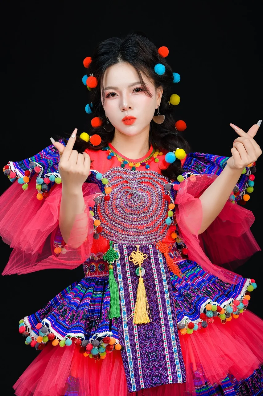 女性, 模特, 民族服装, 传统服装