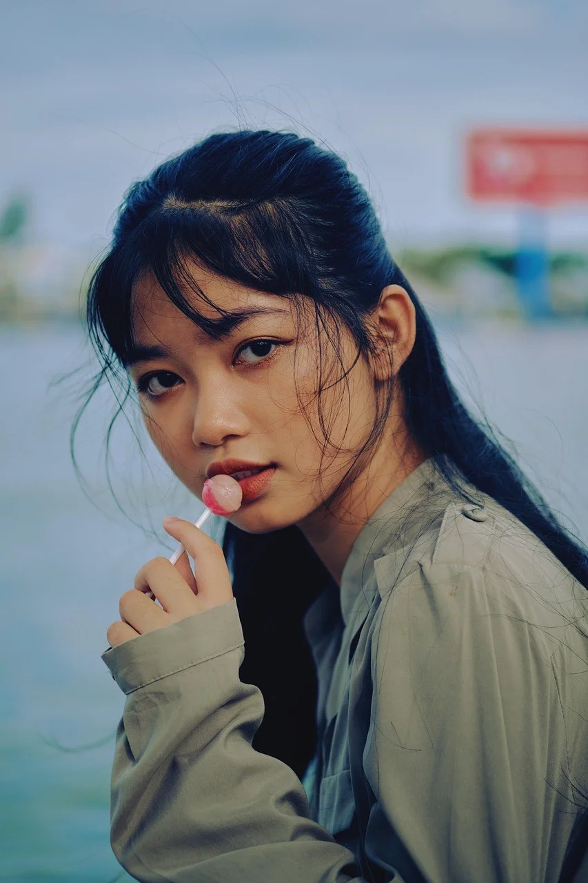 女人、模特、肖像、姿势