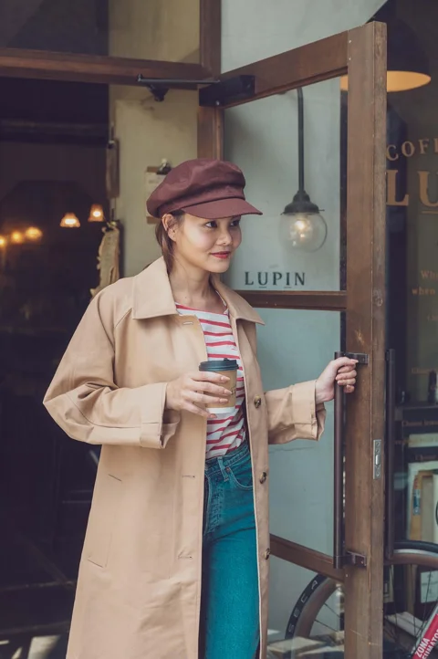 woman, cafe, coffee, fashion