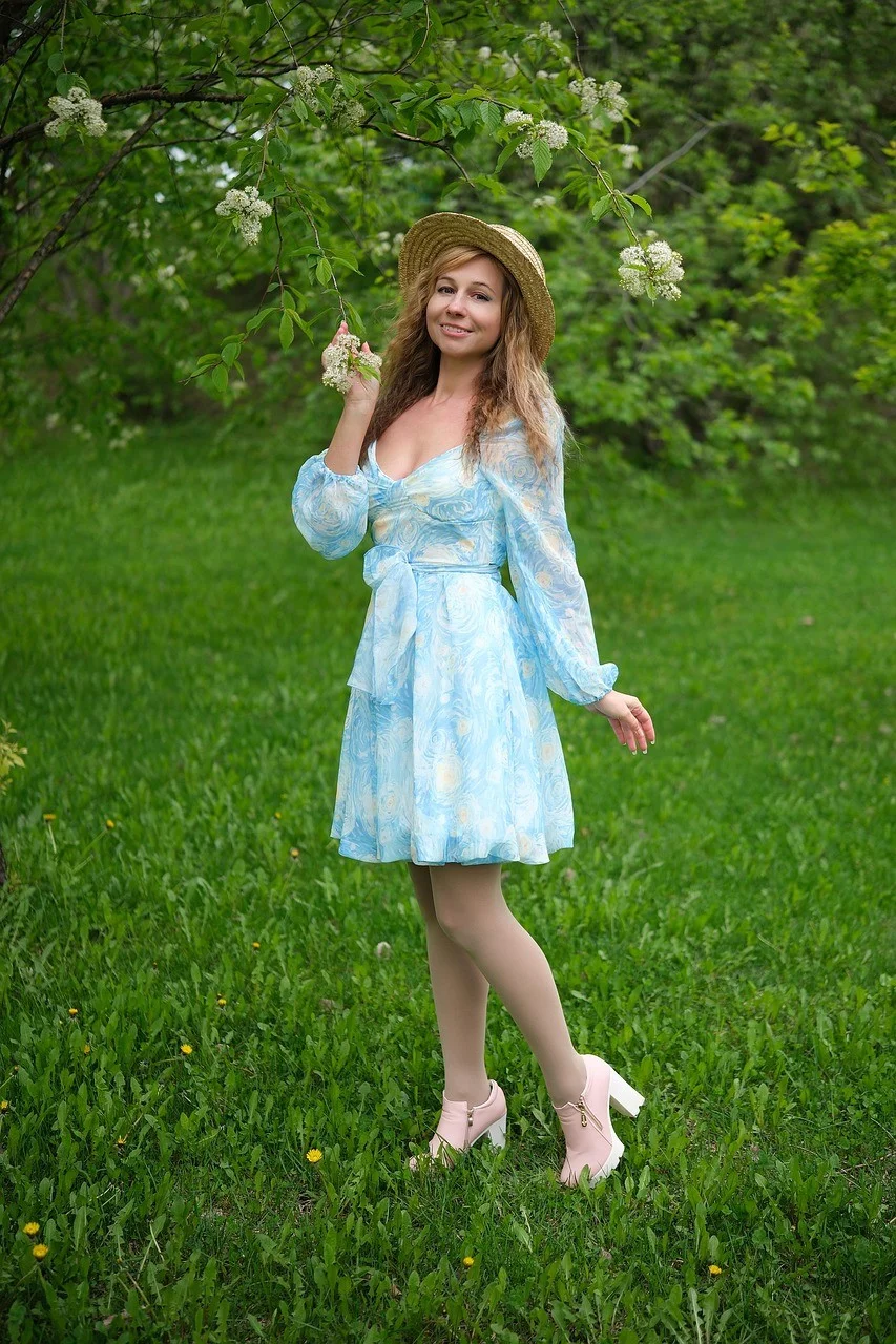 woman, beauty, garden, bloom
