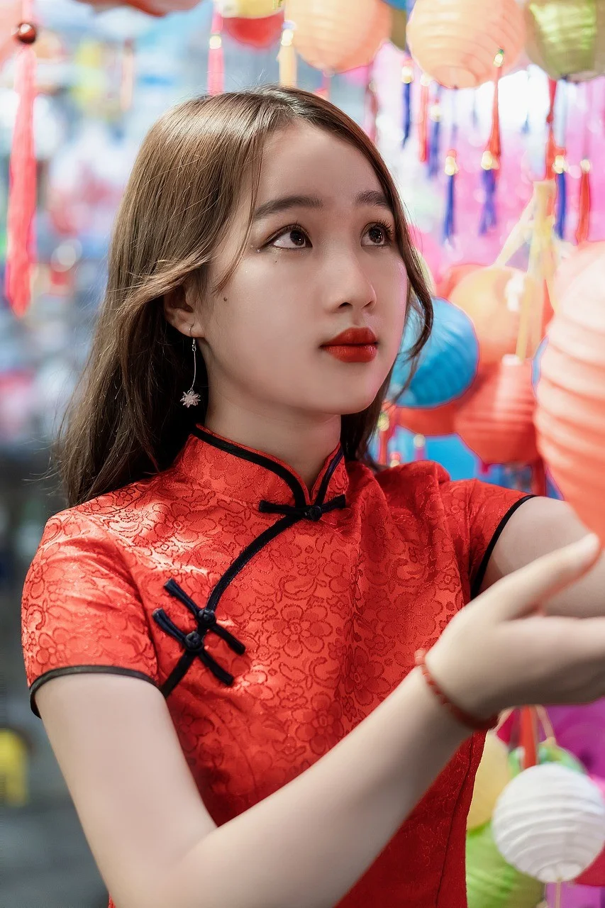 girl, model, qipao, qipao dress