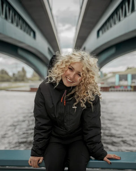 hair, smile, curls, pleasure