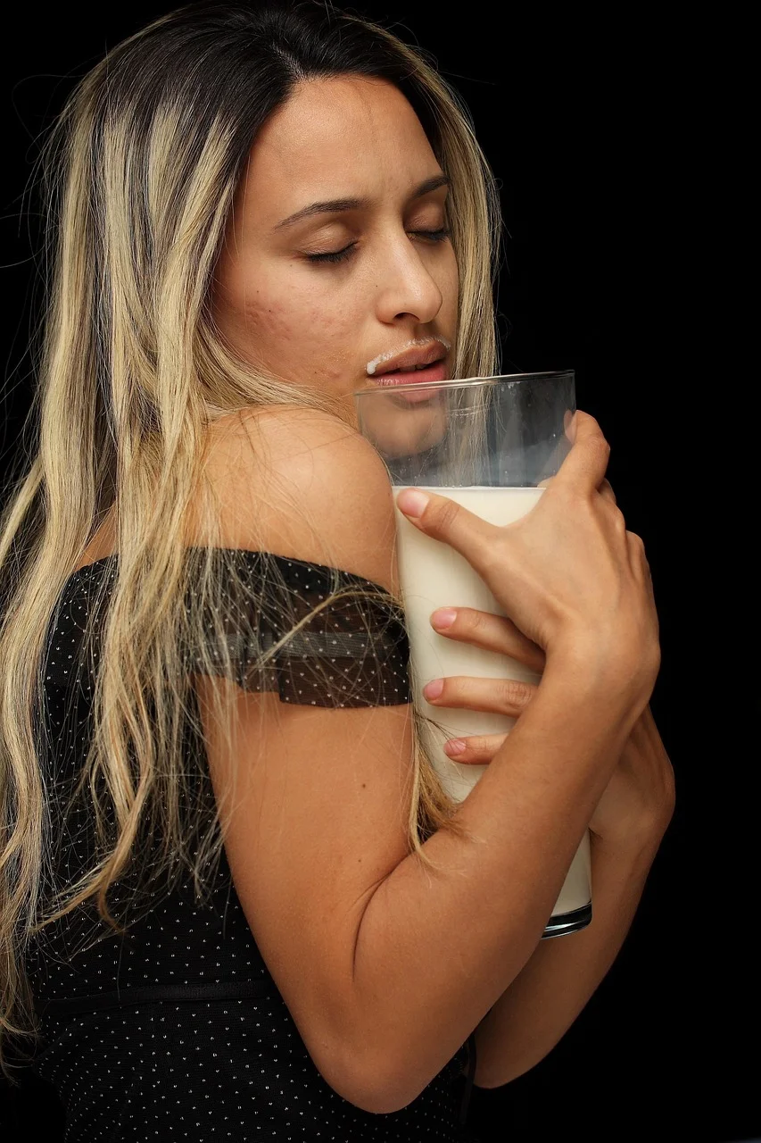 milk, model, beauty, food