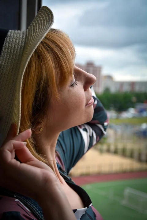 woman, window, portrait, girl