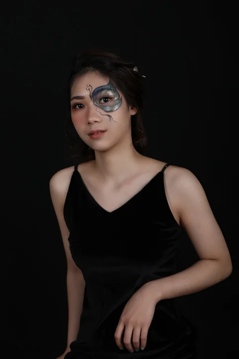 woman, model, portrait, face painting