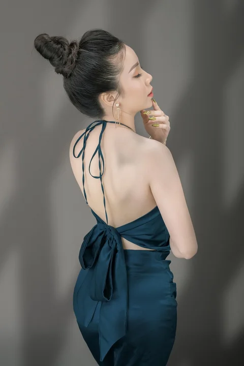 woman, model, dress, make up