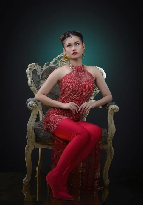 portrait, fashion, woman, posing