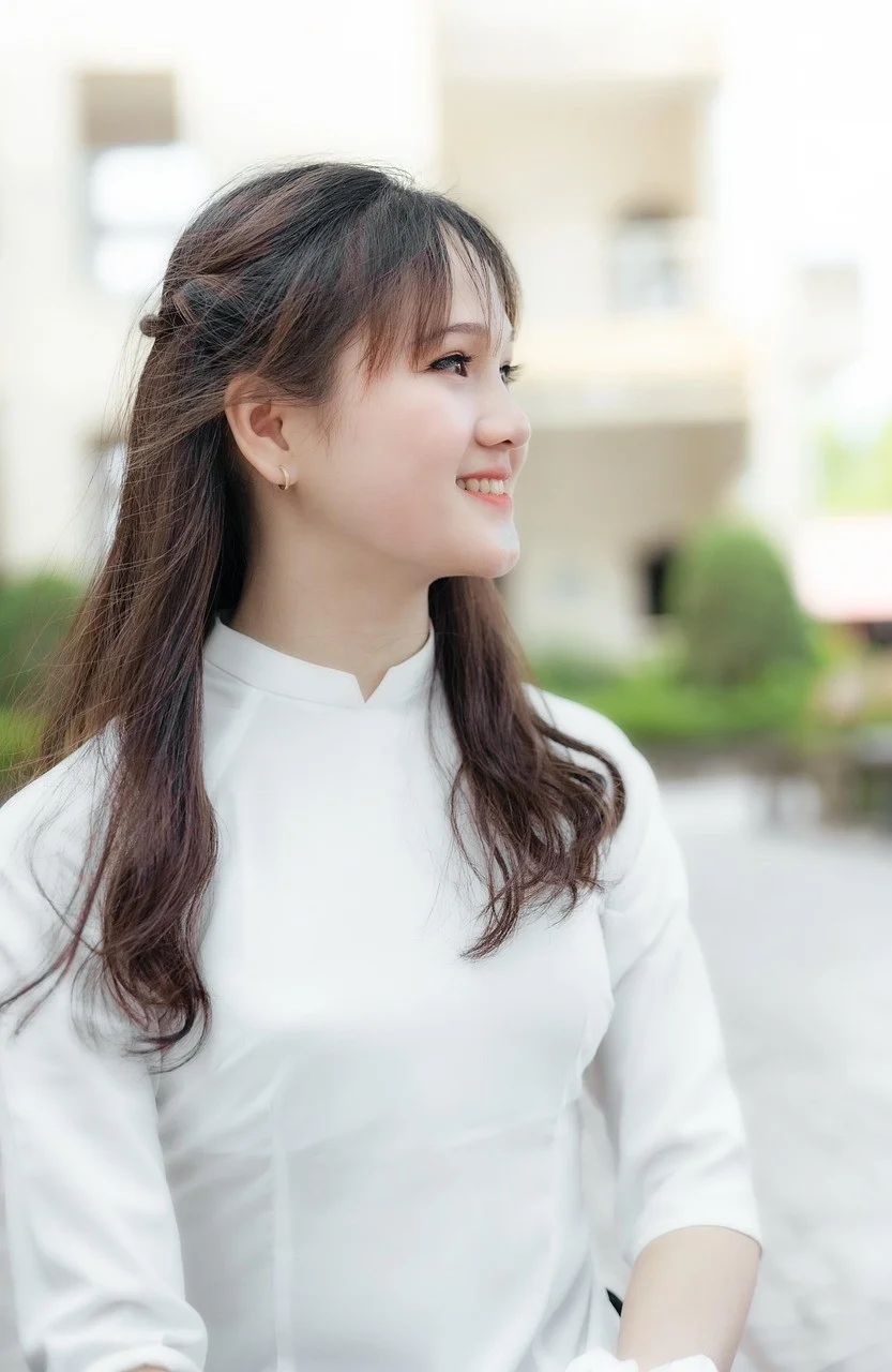 女人、微笑、喜悅、幸福