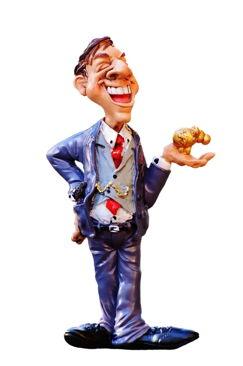 businessman, figure, fun, in time