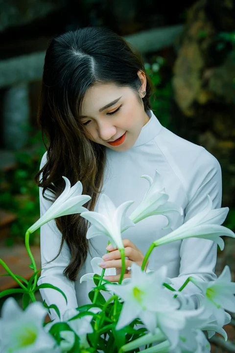 奥黛, 时尚, 女人, 越南