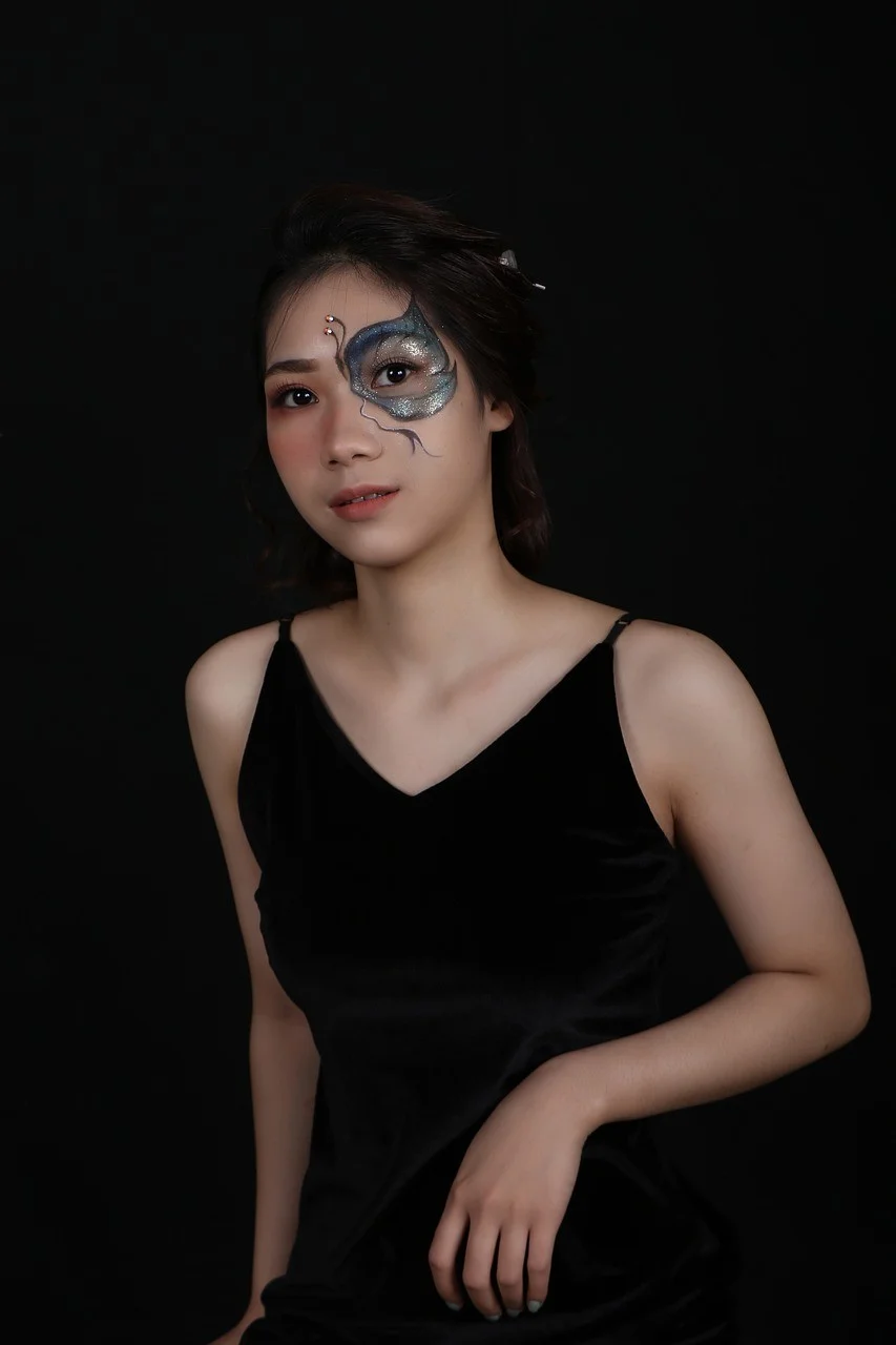 woman, model, portrait, face painting